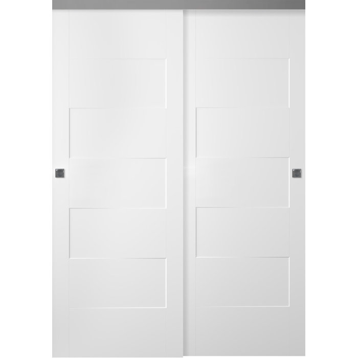 Belldinni Flush Wood Lester White Sliding Closet Doors Wayfair